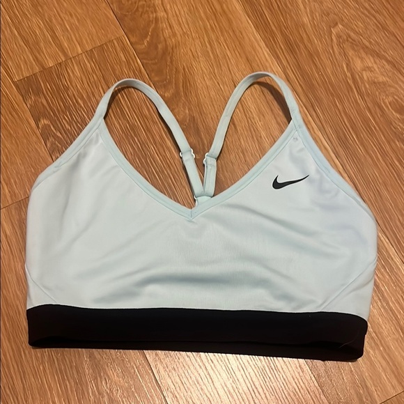 Nike Blue and Black Sports Bra with Moisture-Wicking Fabric medium - Picture 1 of 3